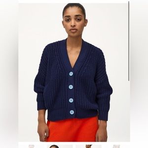 Babaa No. 18 Cardigan Navy with Blue Buttons